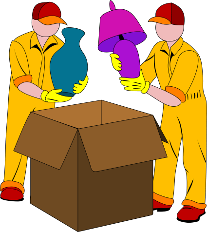 Packing boxes when moving house